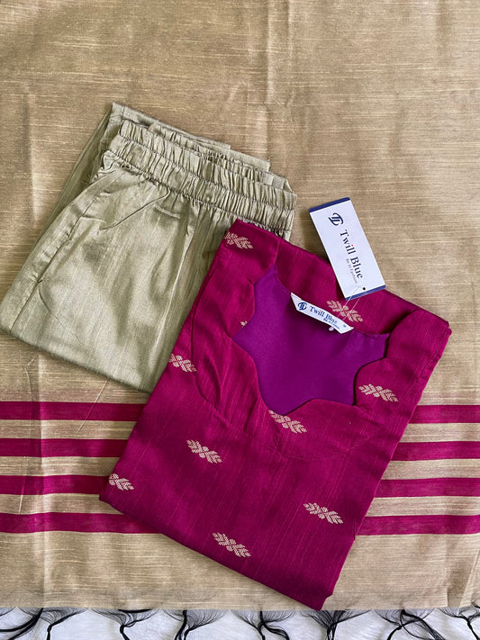 Premium Festive Buta Silk Kurta Sets (JOY010)