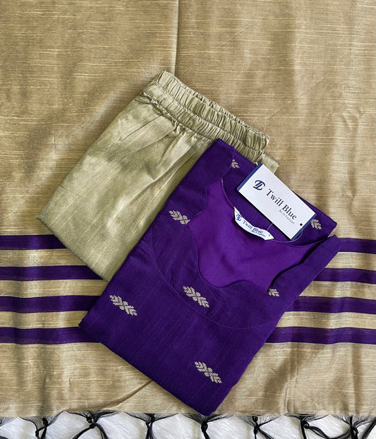 Premium Festive Buta Silk Kurta Sets (JOY010)