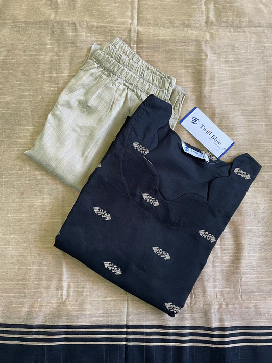 Premium Festive Buta Silk Kurta Sets (JOY010)