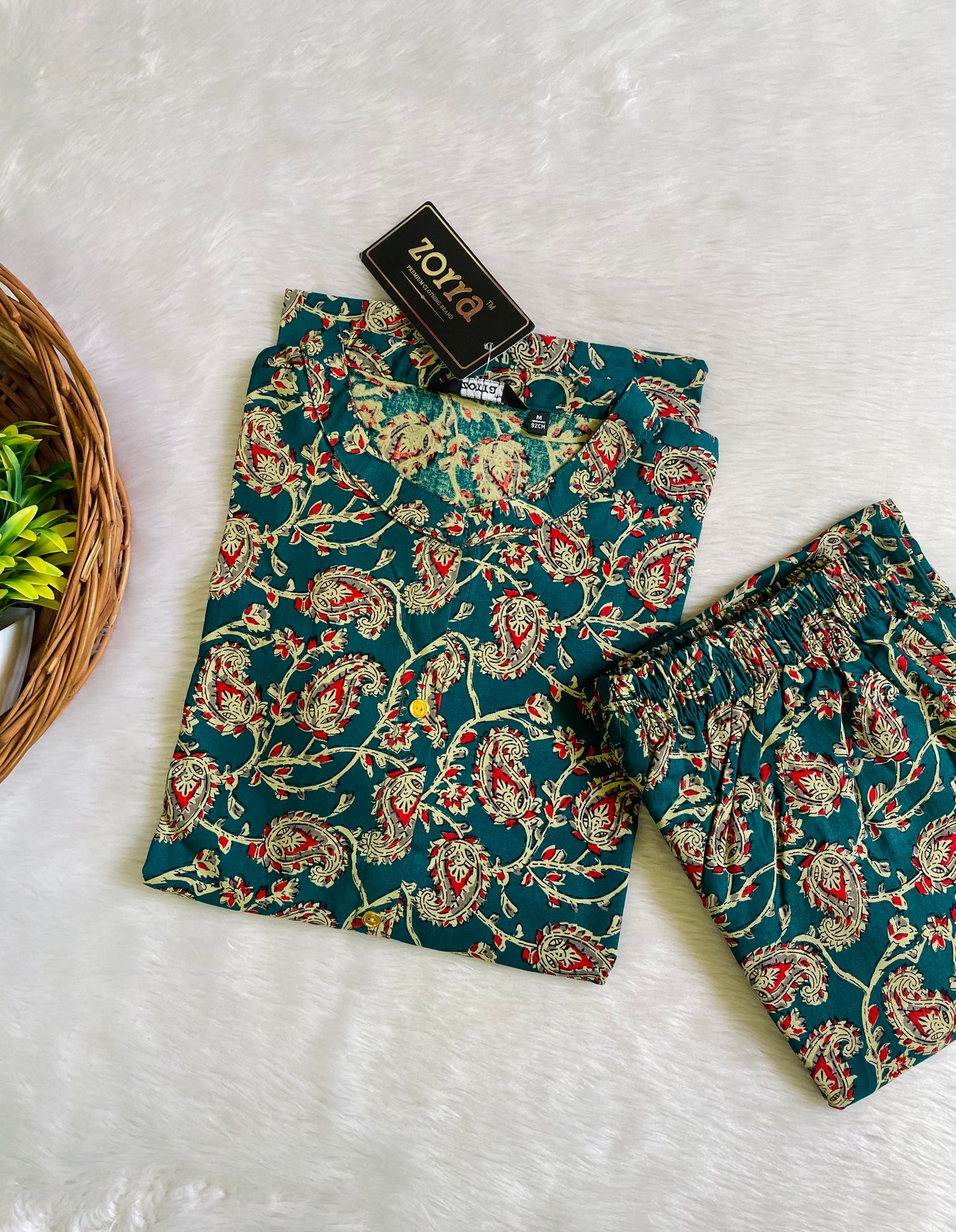 Cotton Kalamkari Aline Co-ord Sets (JOY011)