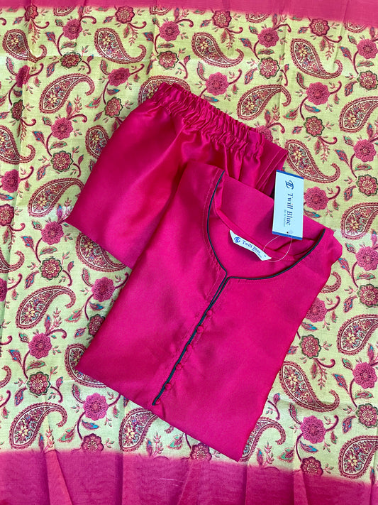 Festive Silk Kurta Sets with Kalamkari Dupatta (JOY014)