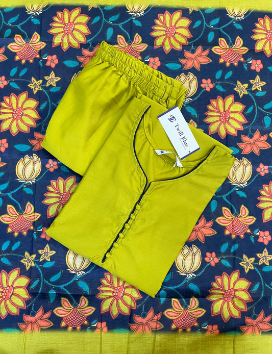 Festive Silk Kurta Sets with Kalamkari Dupatta (JOY014)