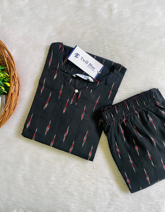 Premium Handloom Ikkat Co-ord Set (JOY016)