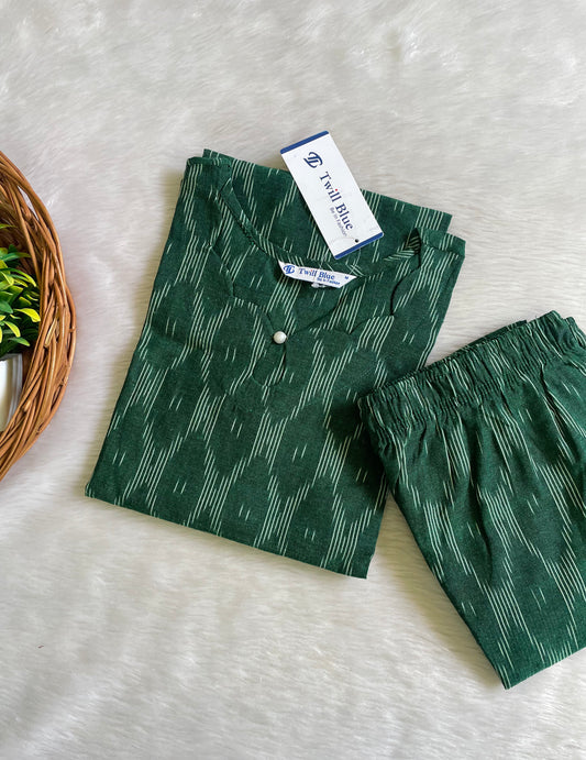 Premium Handloom Ikkat Co-ord Set (JOY016)