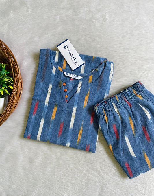 Premium Handloom Ikkat Co-ord Set (JOY016)