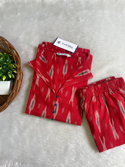 Premium Handloom Ikkat Co-ord Set (JOY023)