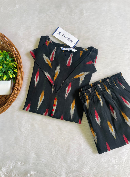 Premium Handloom Ikkat Co-ord Set (JOY023)