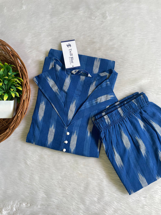 Premium Handloom Ikkat Co-ord Set (JOY023)