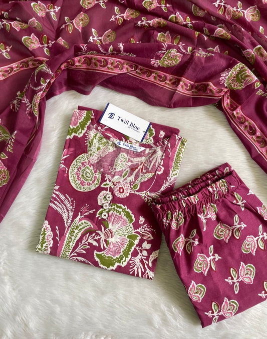 Cotton Kalamkari Kurta Sets (JOY024)