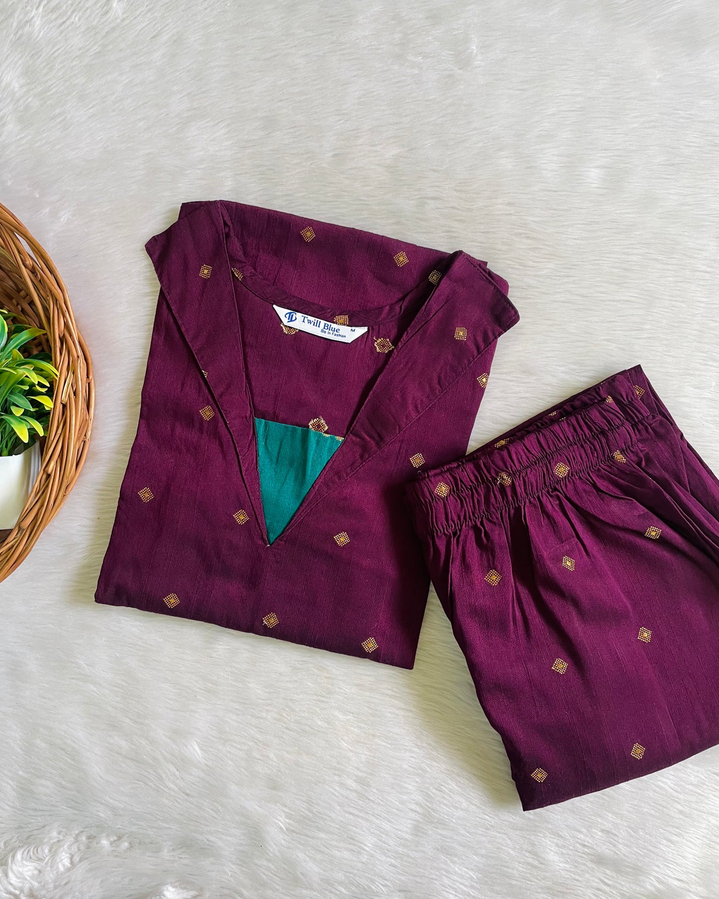 Premium Festive Buta Silk Co-ord Sets (JOY025)