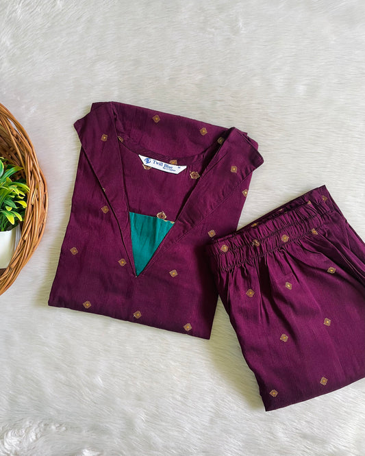 Premium Festive Buta Silk Co-ord Sets (JOY025)