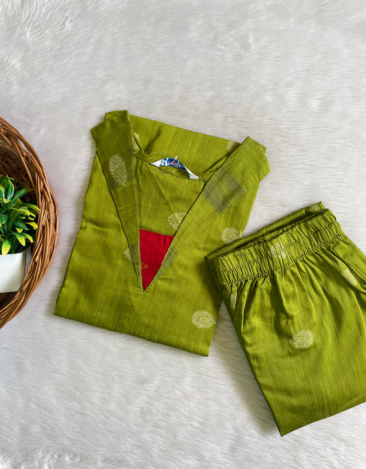 Premium Festive Buta Silk Co-ord Sets (JOY025)
