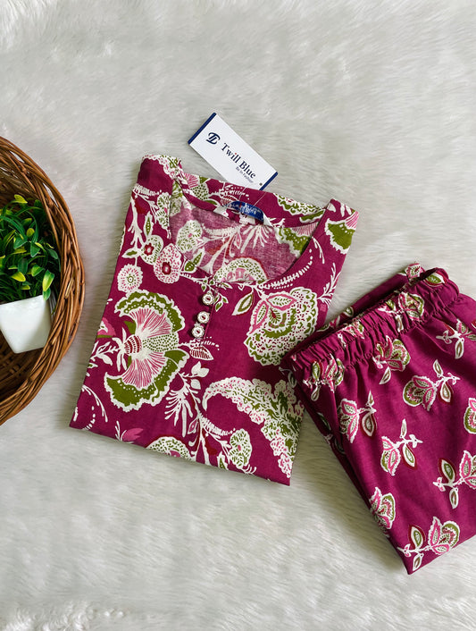Cotton Kalamkari Co-ord Sets (JOY030)