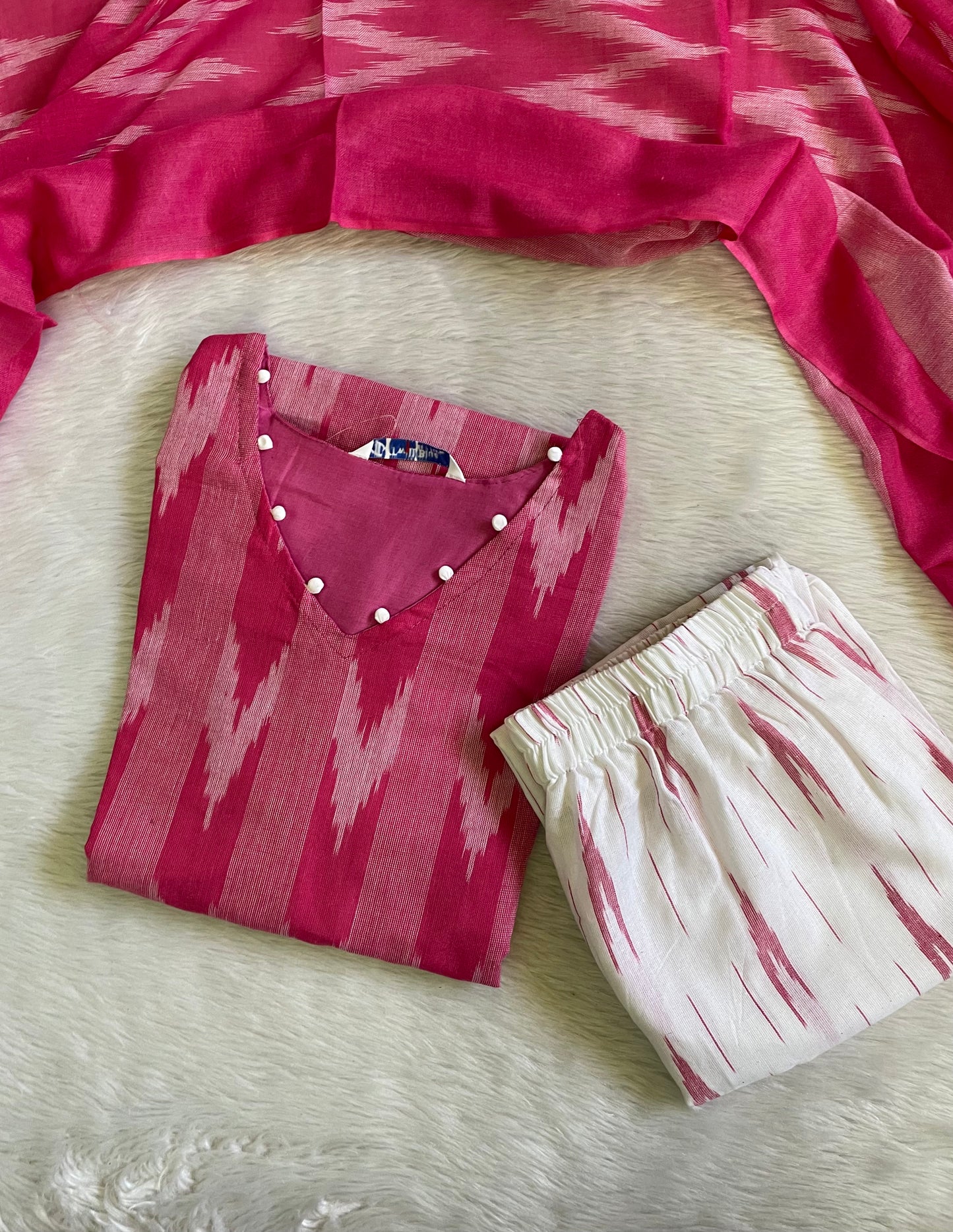 Premium Handloom Ikkat Cotton Kurta Sets (JOY031)
