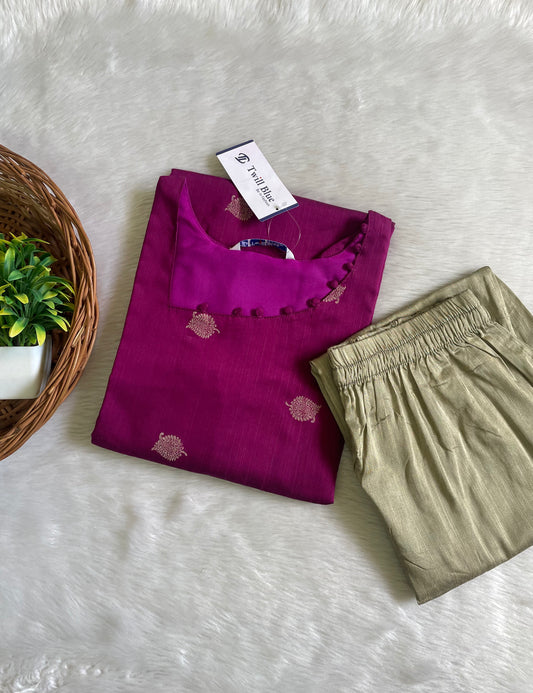 Premium Raw Silk Co-ord Sets (JOY036)