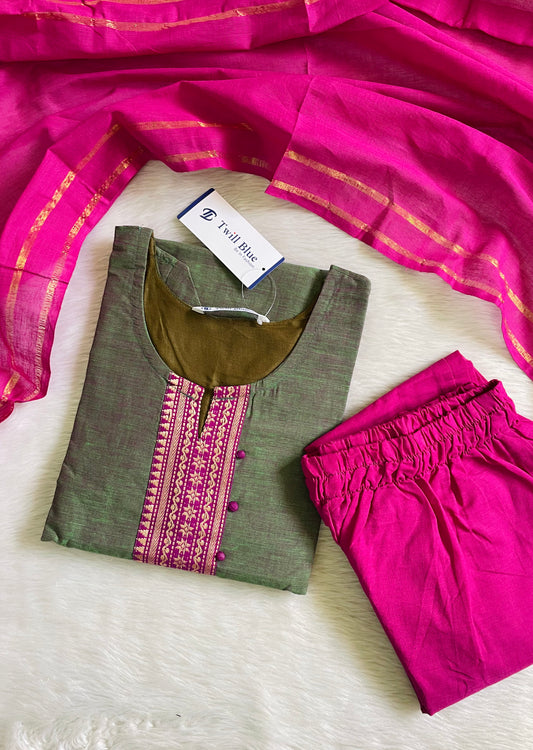 Premium Chettinad Cotton Kurta Sets (JOY037)