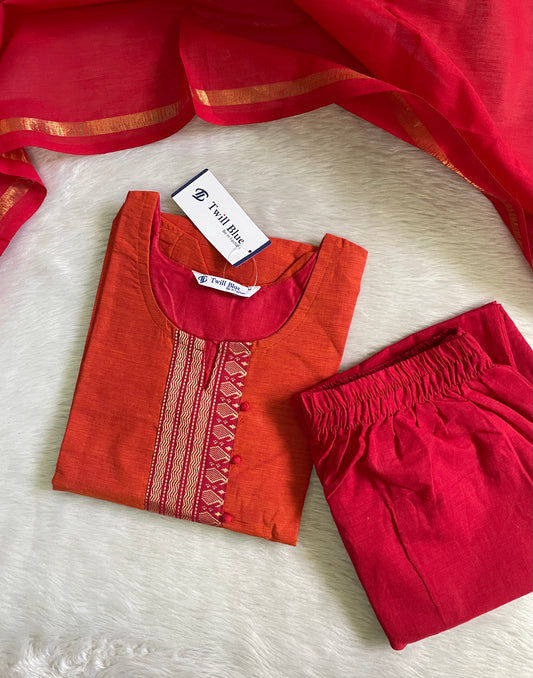 Premium Chettinad Cotton Kurta Sets (JOY037)