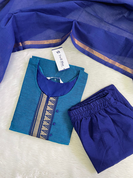 Premium Chettinad Cotton Kurta Sets (JOY037)