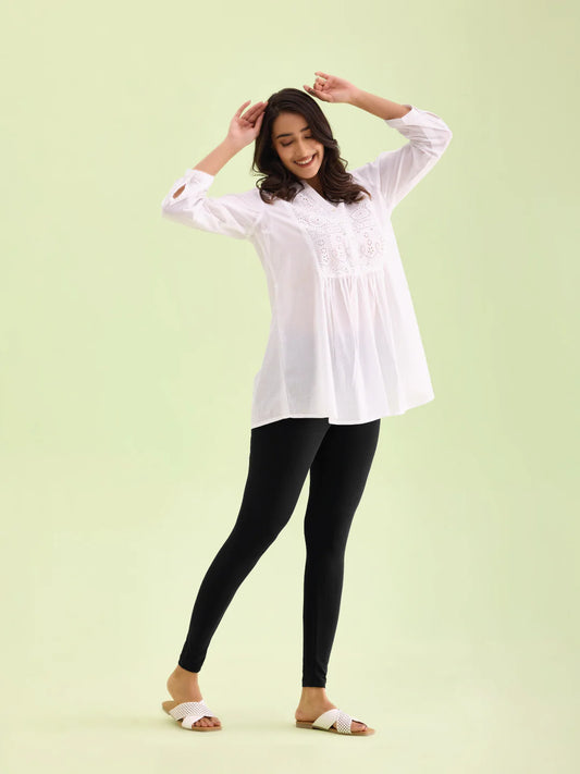 Black || Ankle Length Leggings