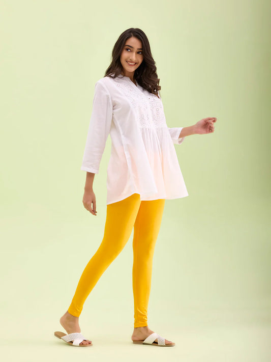 Yellow || Ankle Length Leggings