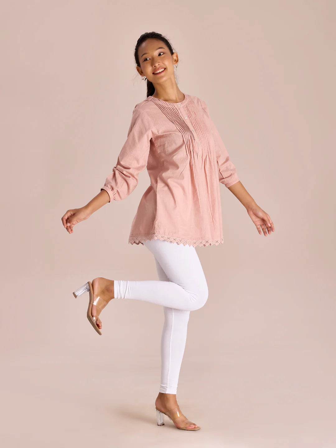 White || Ankle Length Leggings