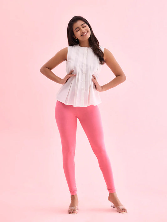 Light Pink || Ankle Length Leggings
