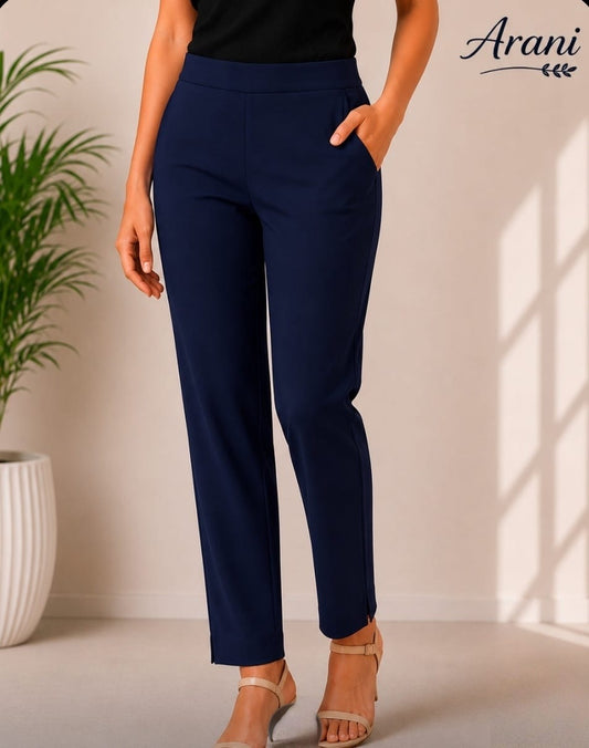 Cotton Stretchable Pant (Blue)