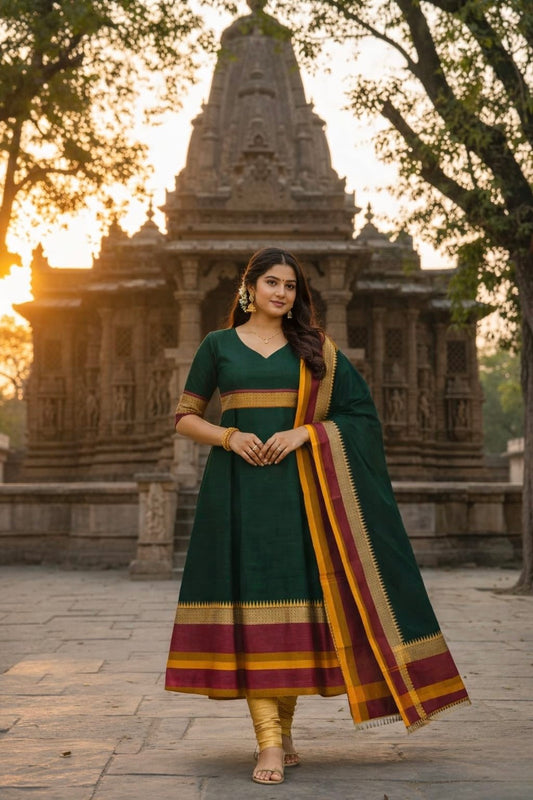 Premium Kanchi Cotton Silk Kurta & Dupatta Sets