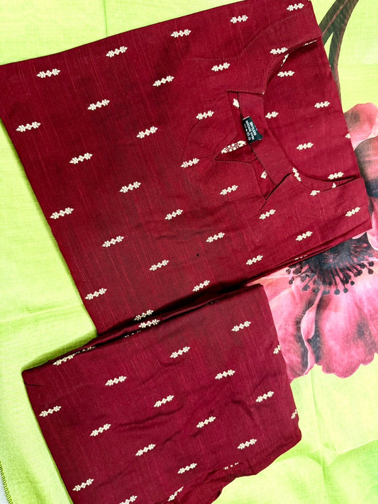 Premium Raw Silk Kurta Sets (JOY047) (M)