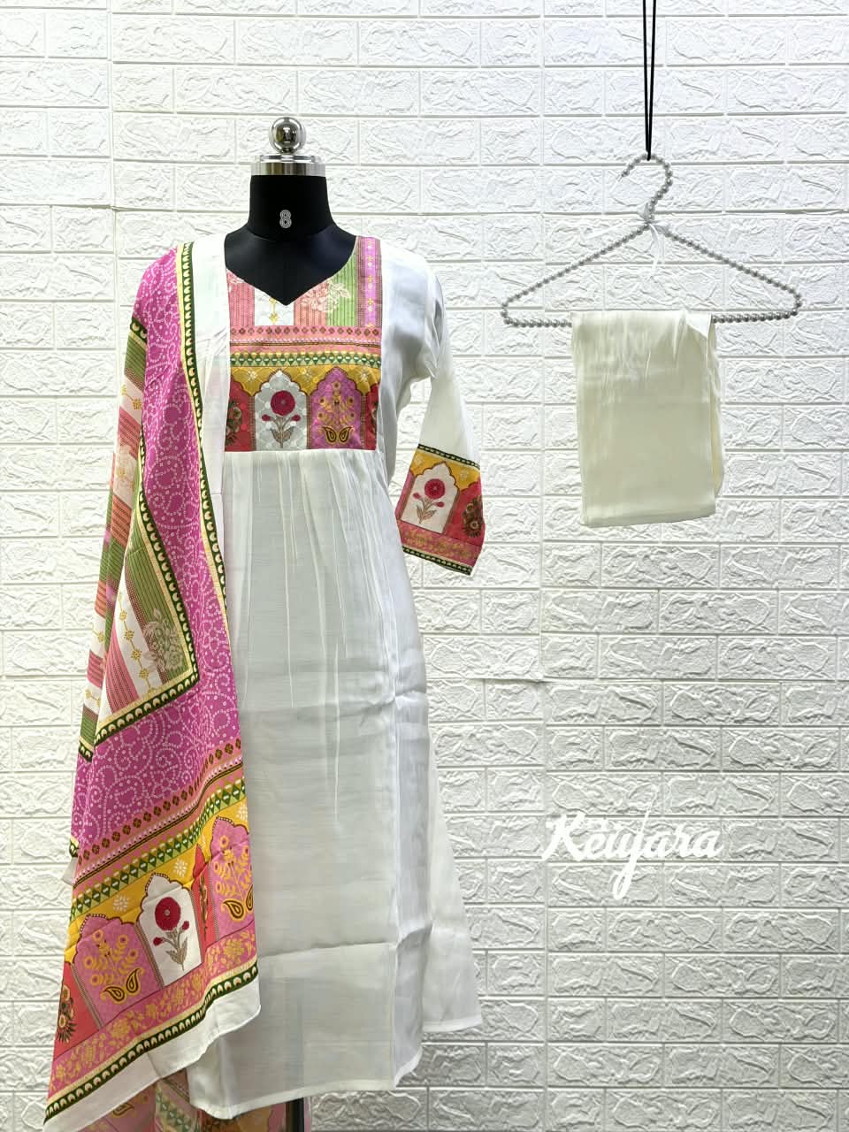 Mul Chanderi Kurta Sets with Lining (JOY066)